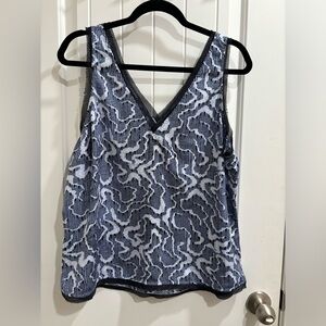 Navy blue V neck tank